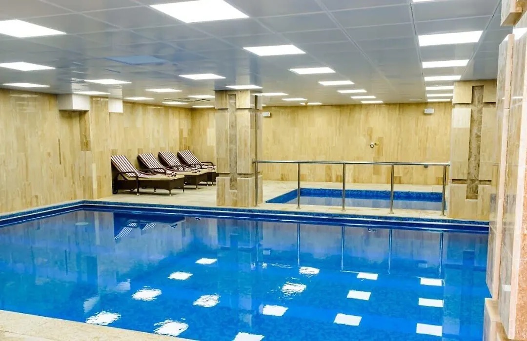 The pool hall with its high ceiling